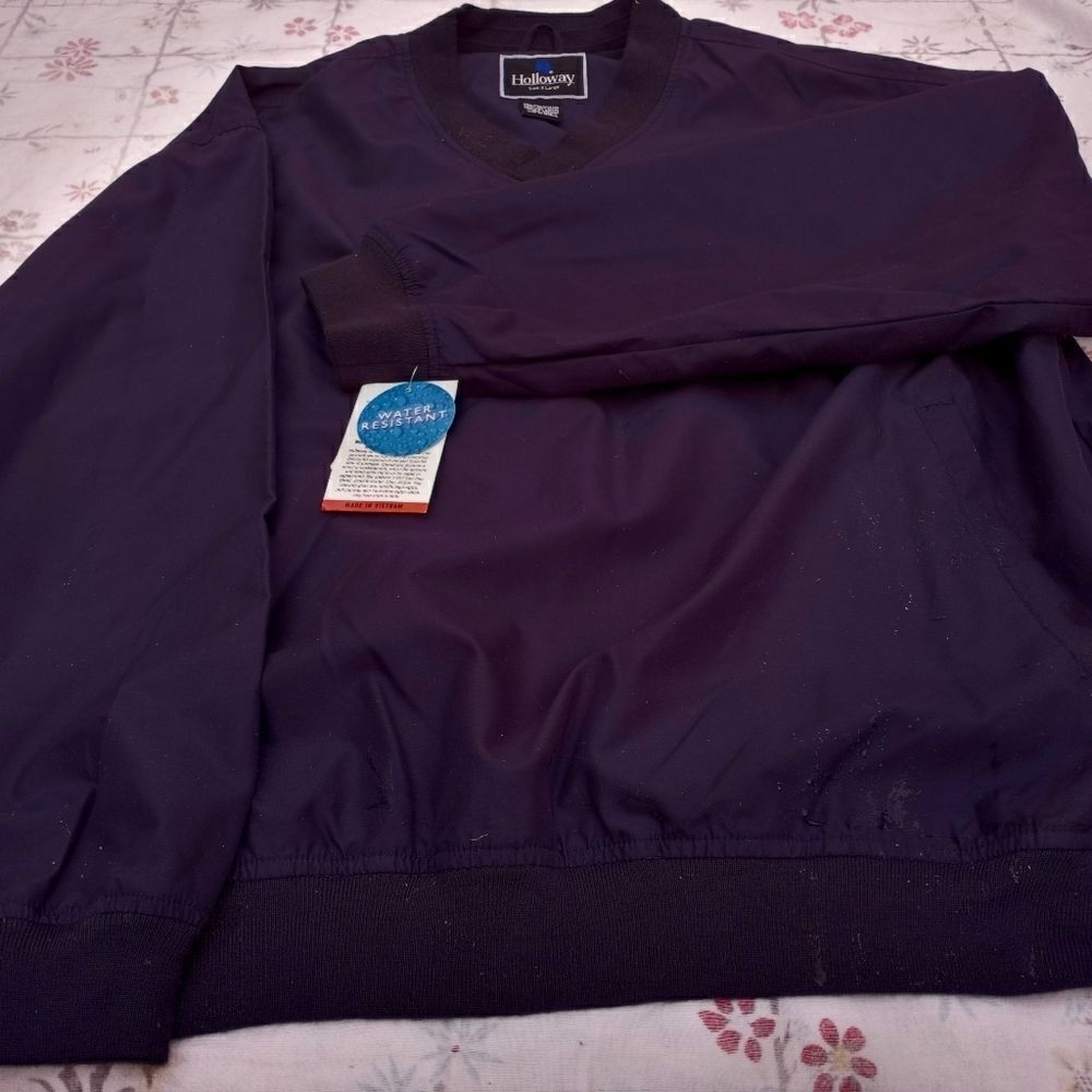 NWT Holloway XL Black  Longsleeves Water Resistant Golf Pullover
